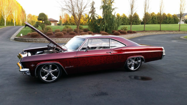 1965 Burgundy Chevrolet Impala Coupe
