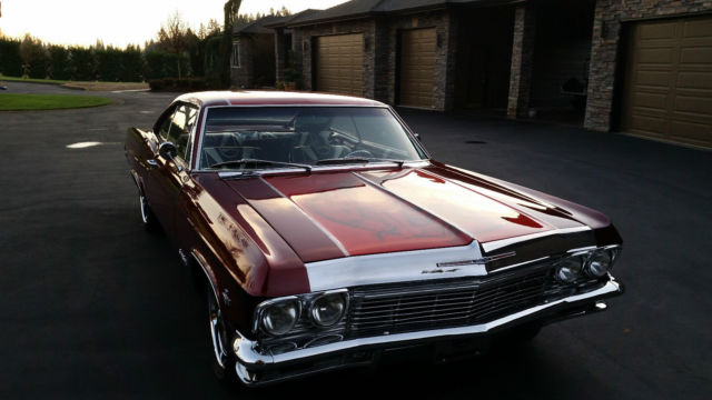 1965 Burgundy Chevrolet Impala Coupe