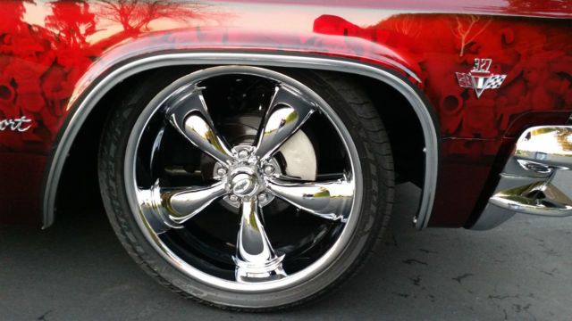 1965 Burgundy Chevrolet Impala Coupe