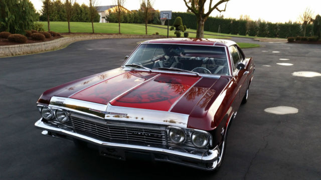 1965 Burgundy Chevrolet Impala Coupe