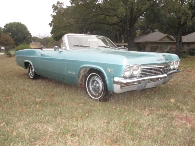 1965 Artesian Turquoise Chevrolet Impala Convertible