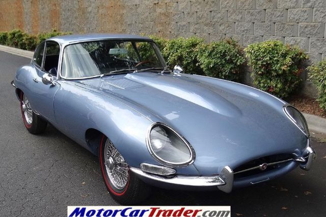 1965 Opalescent Silver Blue Jaguar E-Type Coupe