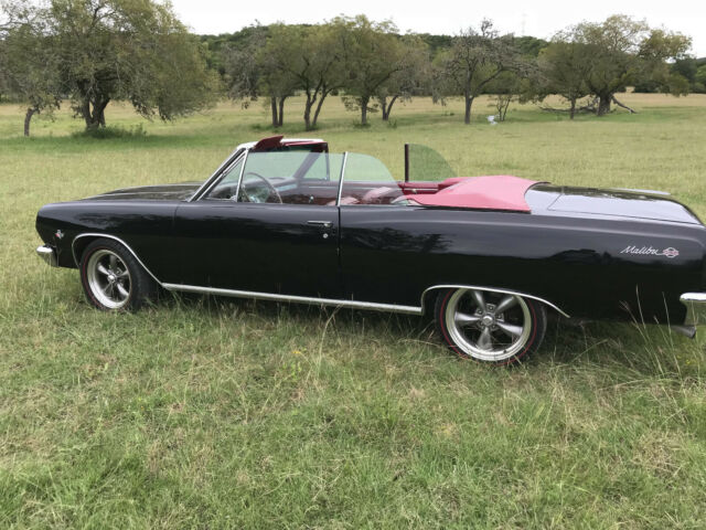 1965 Black Chevrolet Malibu Convertible
