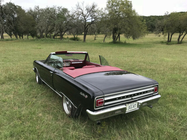 1965 Black Chevrolet Malibu Convertible