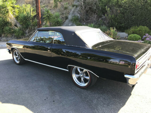 1965 Black Chevrolet Malibu Convertible