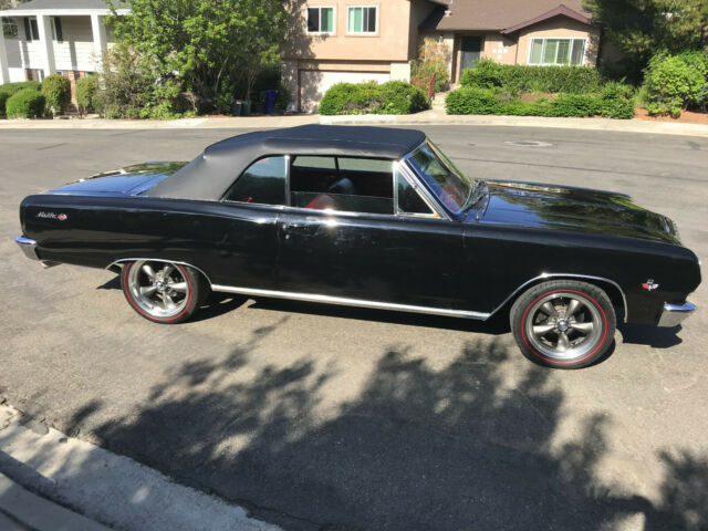 1965 Black Chevrolet Malibu Convertible