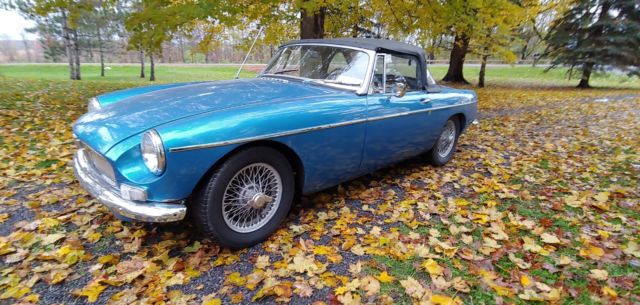 1965 Blue MG MGB Convertible