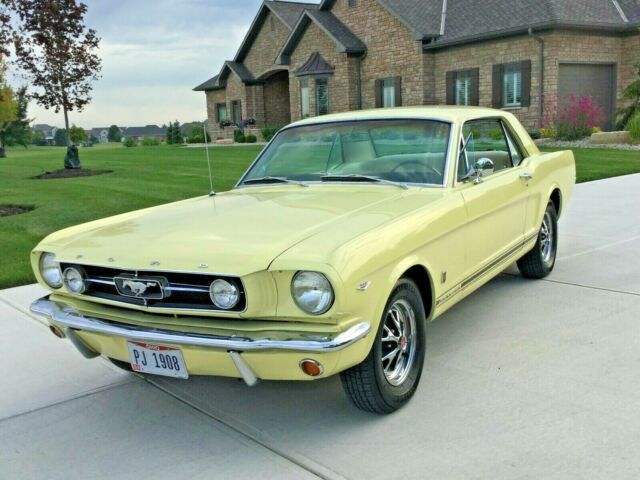1965 Yellow Ford Mustang 2 door