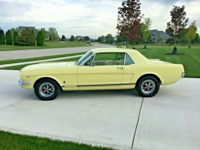 1965 Yellow Ford Mustang 2 door