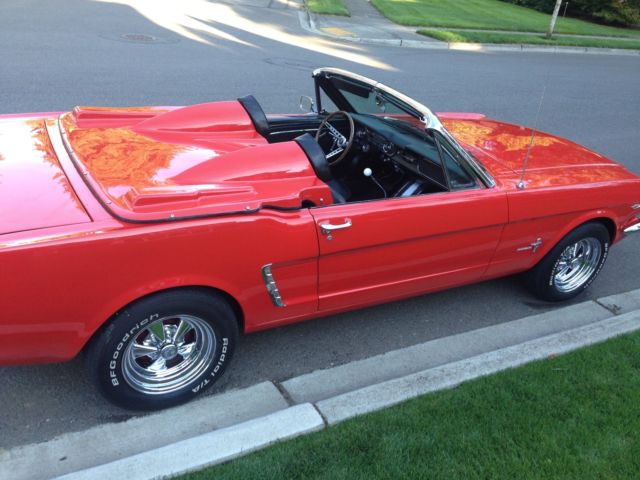 1965 Red Ford Mustang Convertible