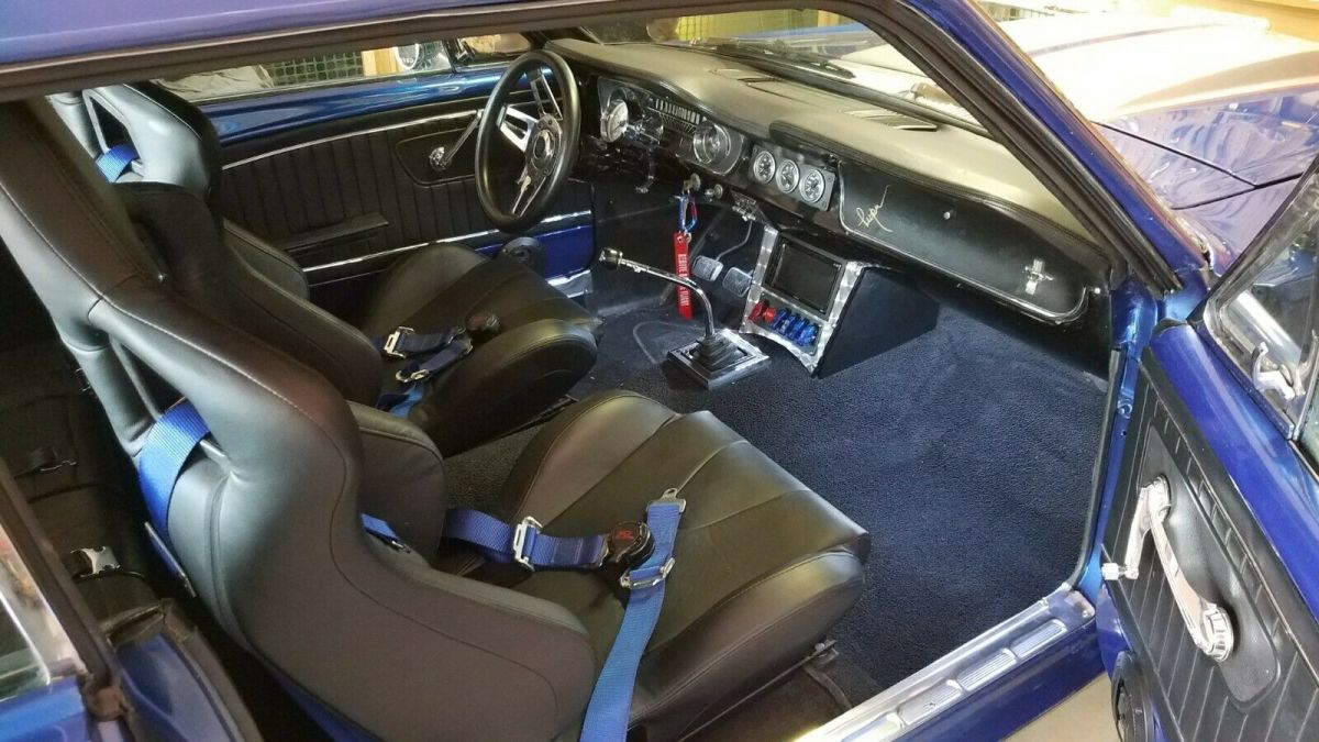 1965 Colbalt blue metallic with silver stripes Ford Mustang Coupe