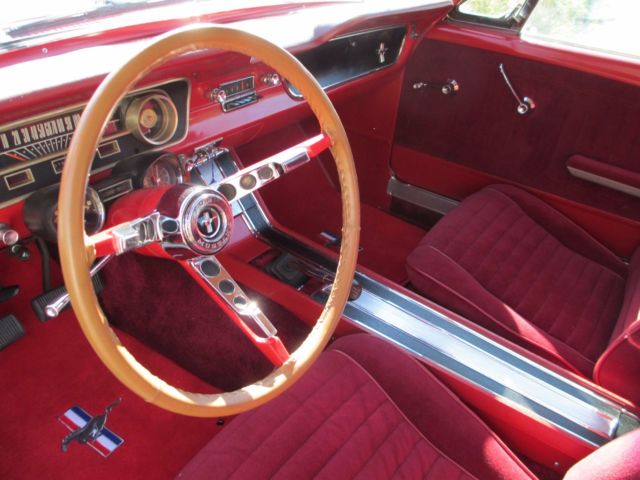 1965 White with Red racing stripes Ford Mustang Fastback
