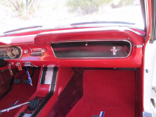 1965 White with Red racing stripes Ford Mustang Fastback