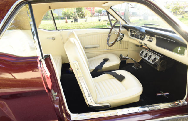 1965 Burgundy Ford Mustang