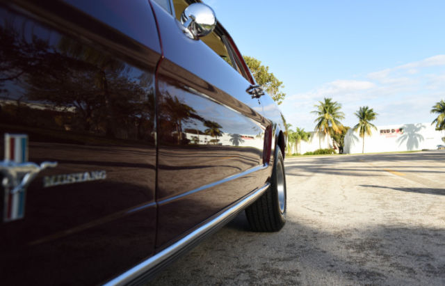 1965 Burgundy Ford Mustang
