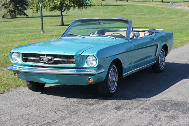 1965 Blue Ford Mustang Convertible