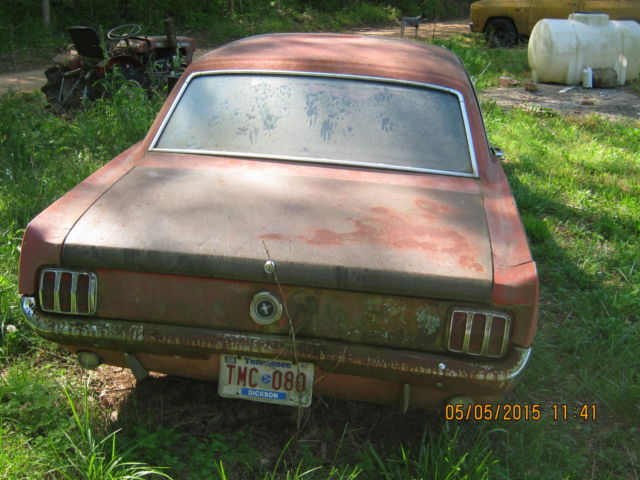 1965 red rust Ford Mustang