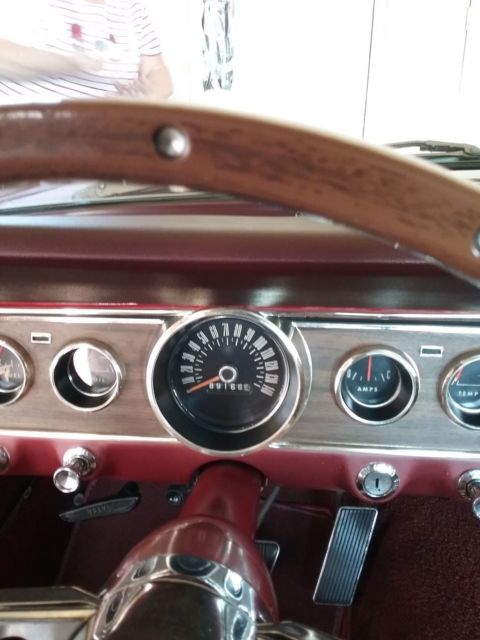 1965 Burgundy Ford Mustang Sedan
