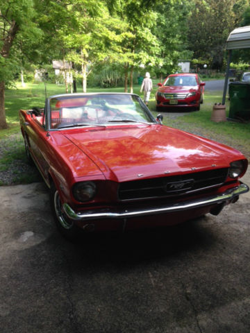 1965 Red Ford Mustang Convertible