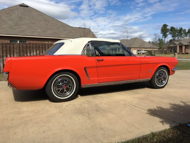 1965 Poppy Red Ford Mustang Convertible