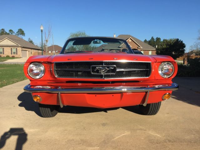 1965 Poppy Red Ford Mustang Convertible
