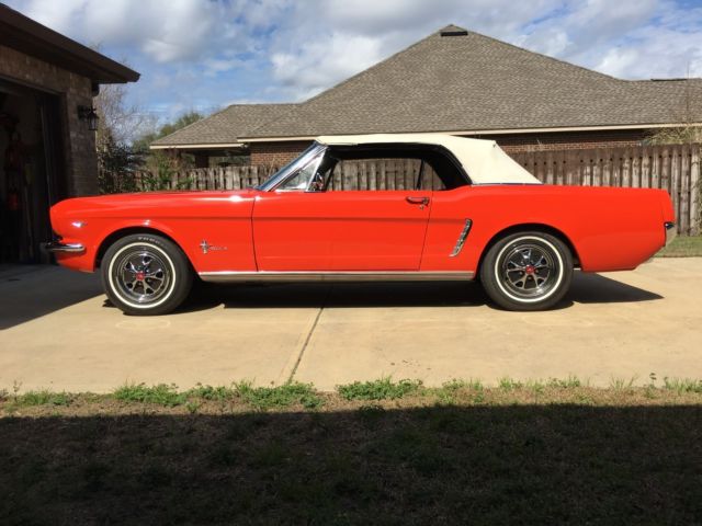 1965 Poppy Red Ford Mustang Convertible
