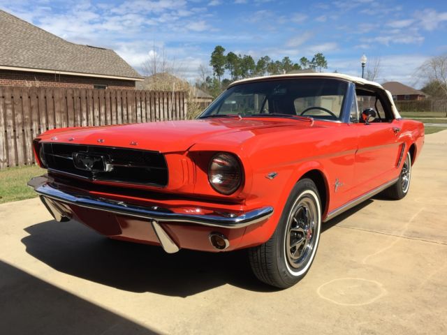 1965 Poppy Red Ford Mustang Convertible