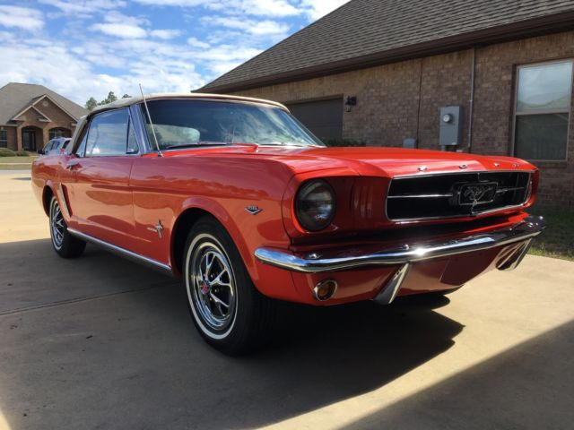 1965 Poppy Red Ford Mustang Convertible