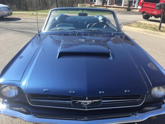 1965 Blue Ford Mustang Convertible