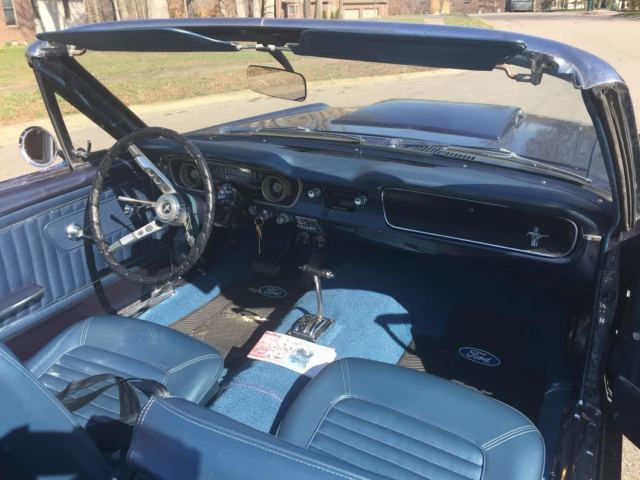 1965 Blue Ford Mustang Convertible