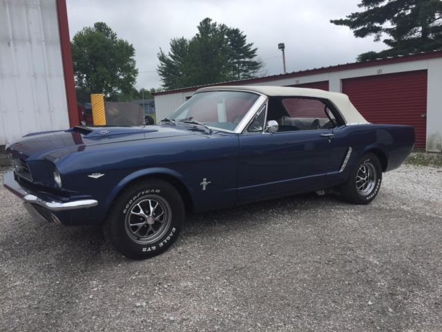 1965 Blue Ford Mustang Convertible