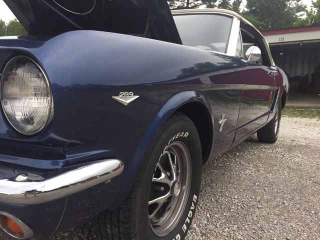 1965 Blue Ford Mustang Convertible