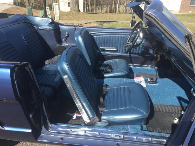 1965 Blue Ford Mustang Convertible