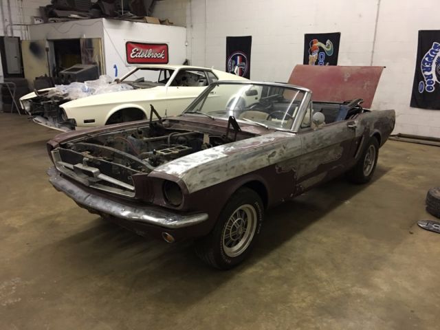 1965 Burgundy Ford Mustang Convertible