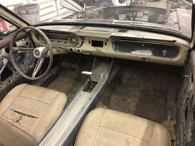 1965 Burgundy Ford Mustang Convertible