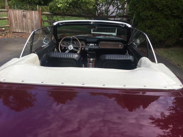 1965 Burgundy Ford Mustang Convertible