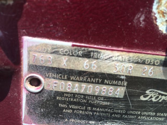 1965 Burgundy Ford Mustang Convertible