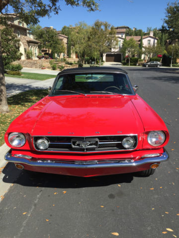 1965 Red Ford Mustang Convertible