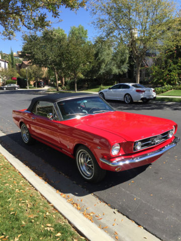 1965 Red Ford Mustang Convertible
