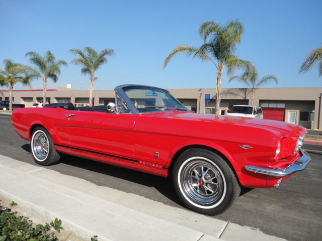 1965 Red Ford Mustang Convertible