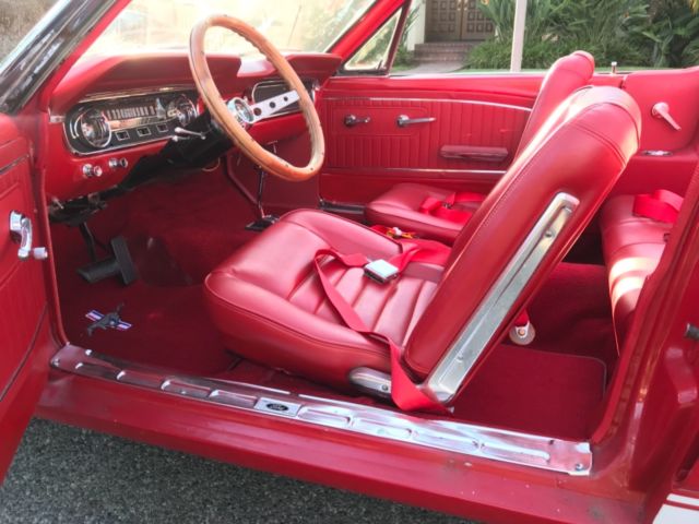 1965 Red Ford Mustang Convertible