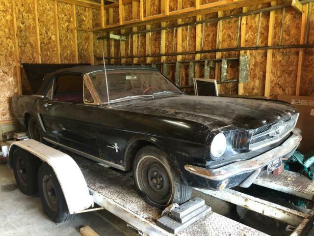 1965 Black Ford Mustang Convertible