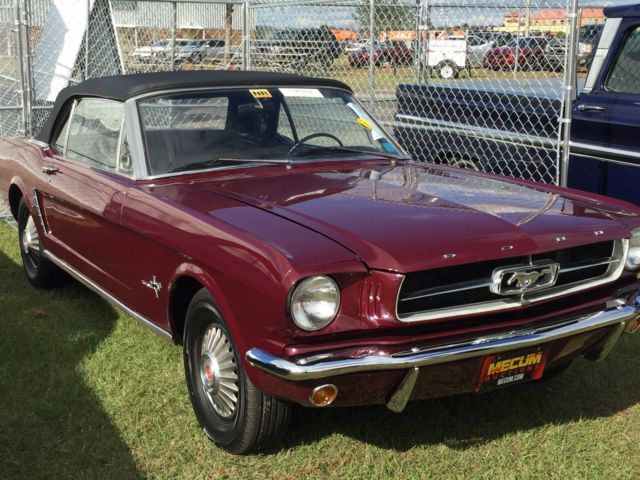 1965 Metallic Burgandy Ford Mustang Convertible