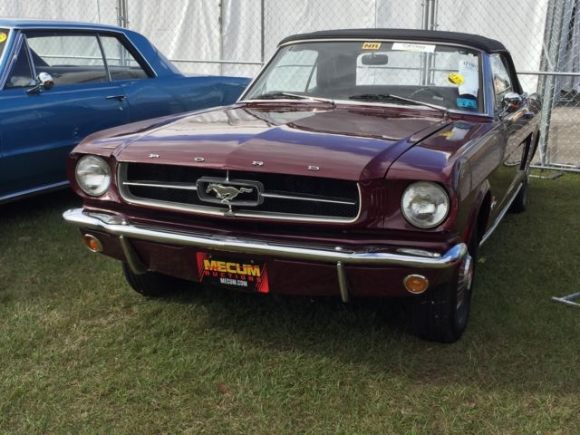 1965 Metallic Burgandy Ford Mustang Convertible