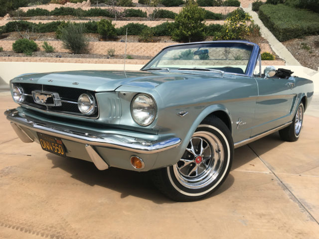 1965 Green Ford Mustang Convertible