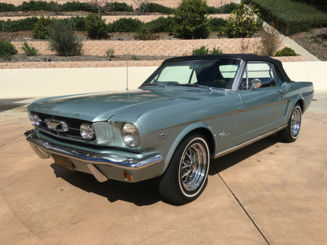 1965 Green Ford Mustang Convertible