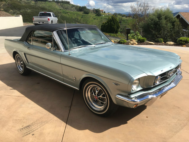 1965 Green Ford Mustang Convertible
