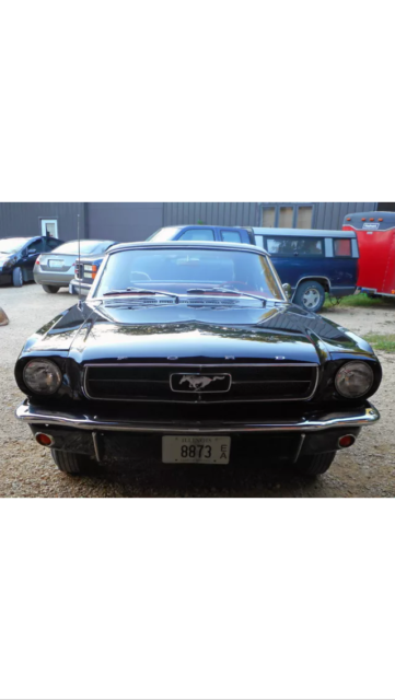 1965 Black Ford Mustang Convertible