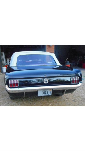 1965 Black Ford Mustang Convertible