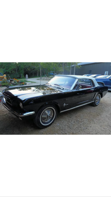1965 Black Ford Mustang Convertible